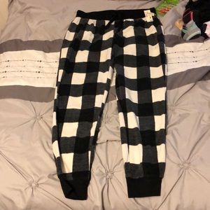 Black and white pajama pants